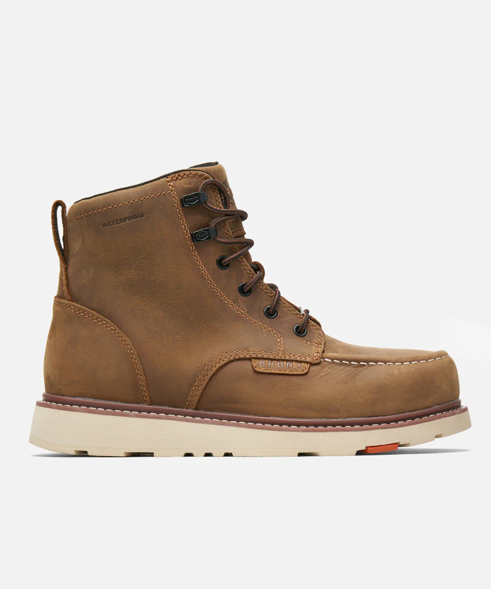 BRUNT Marin Composite Toe Waterproof Work Boots - Brown