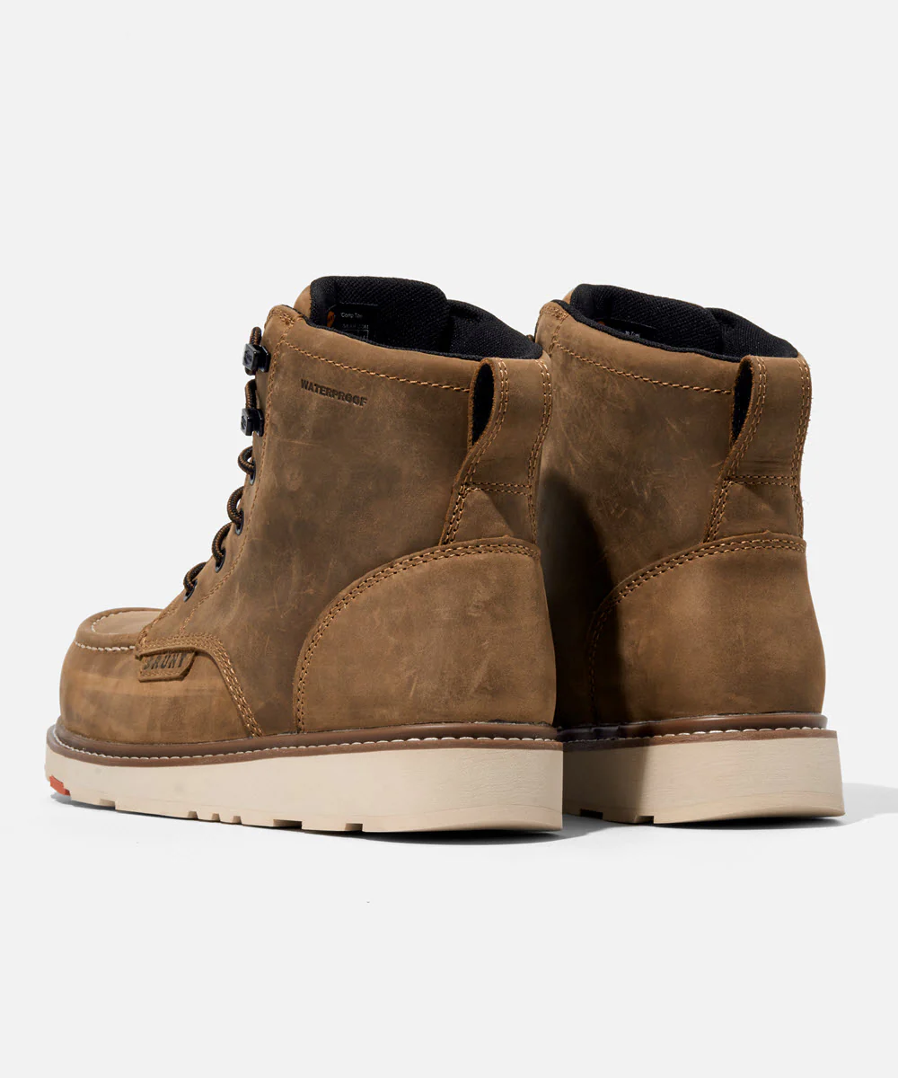 BRUNT Marin Composite Toe Waterproof Work Boots - Brown - Image 3