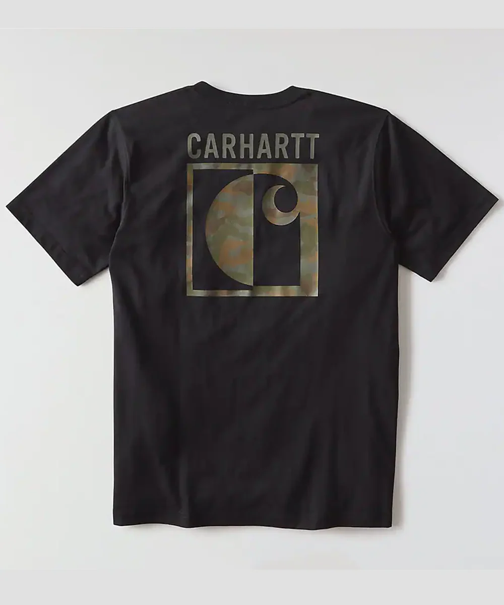 Carhartt Irvine Relaxed Block Camo T-Shirt - Black - Image 2
