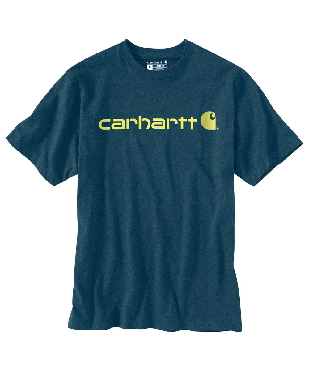 Carhartt K195 Signature Logo T-Shirt - Night Blue Heather - Image 2