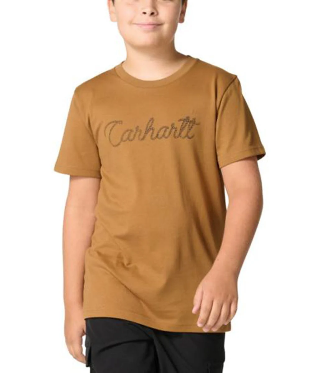 Carhartt Kids Short Sleeve Logo T-shirt - Carhartt Brown