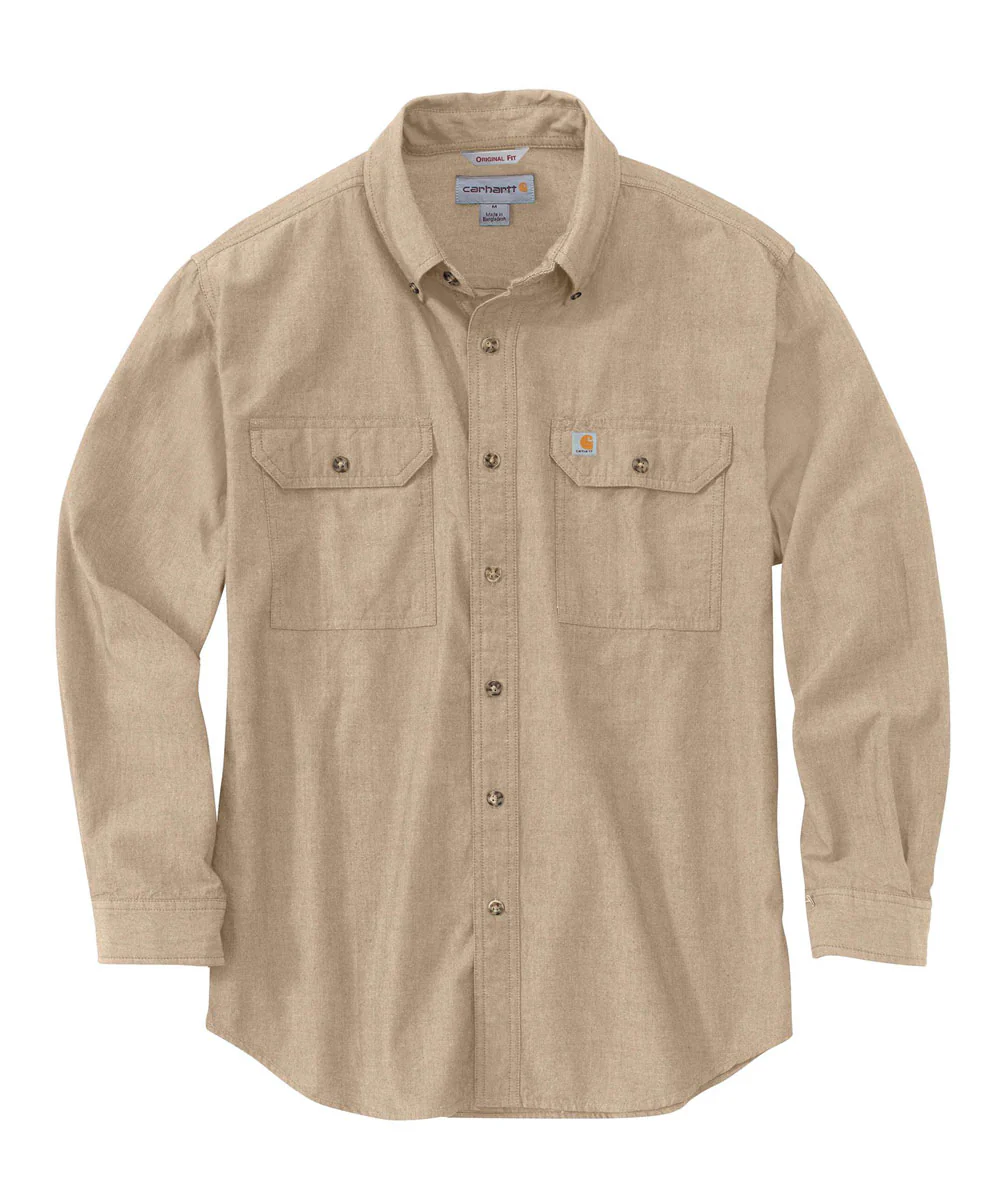 Carhartt Men's Chambray Shirt - Dark Tan Chambray - Image 2