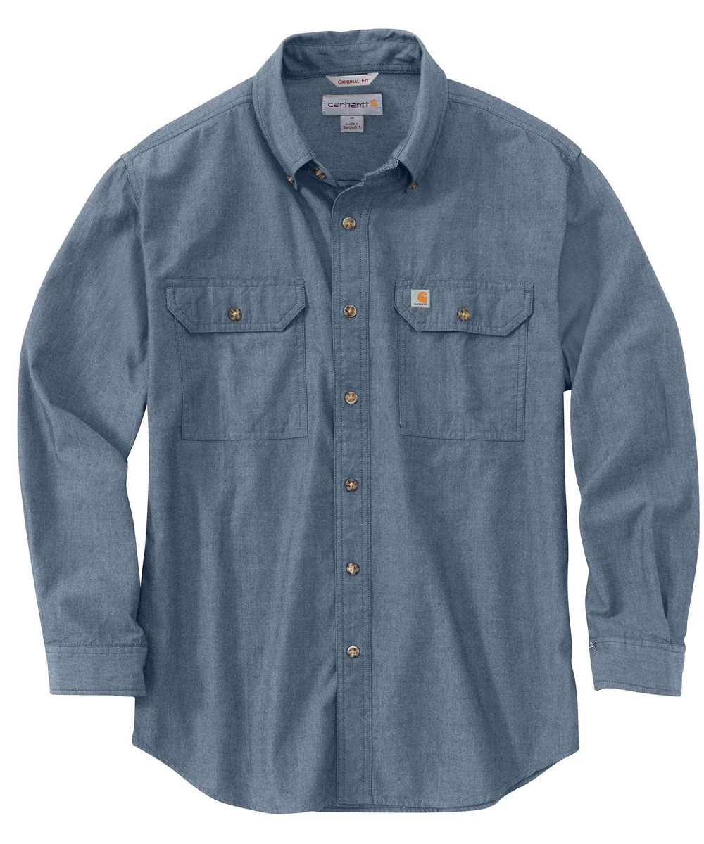 Carhartt Men's Chambray Shirt - Denim Blue Chambray - Image 3