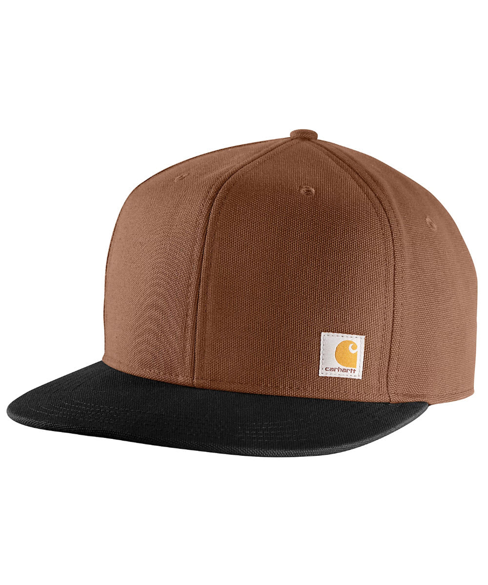 Carhartt Men's Firm Duck Flat Brim Cap - Red Duck