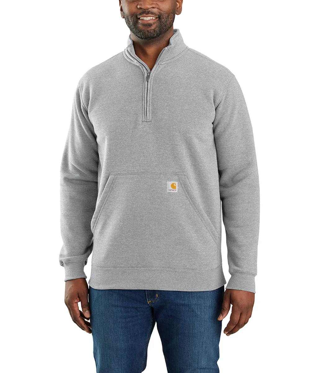 Carhartt Men's Midweight Quarter-Zip Sweatshirt - Heather Grey