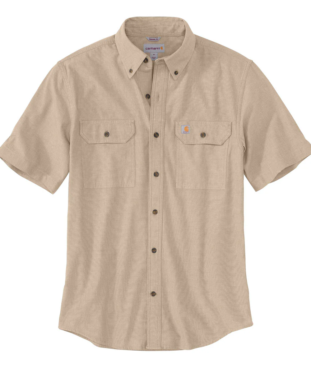Carhartt Men's Short Sleeve Chambray Shirt - Dark Tan Chambray - Image 2