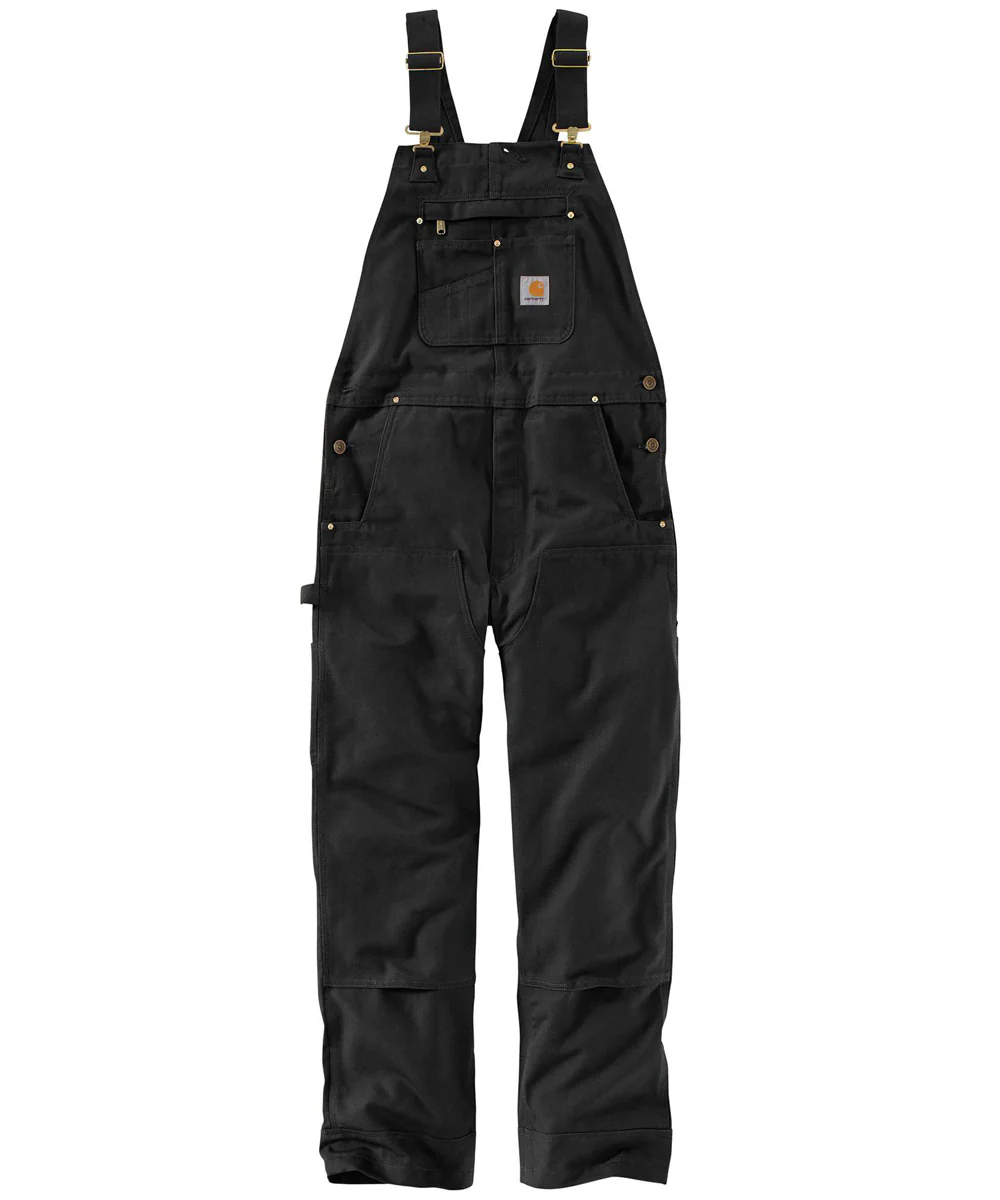 Carhartt R01 Duck Bib Overalls - Black - Image 2