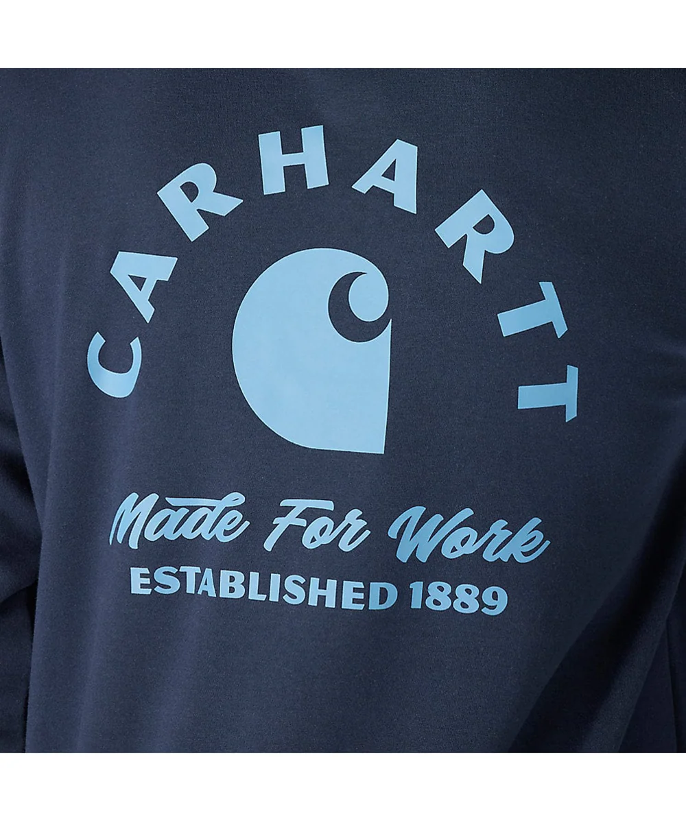 Carhartt Sawyer Work Hoodie Sweatshirt - Navy - Image 3