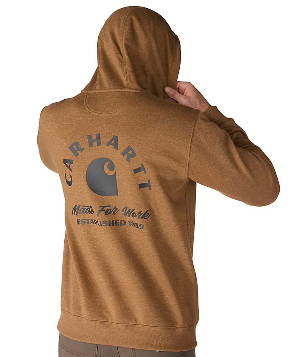 Carhartt Sawyer Work Hoodie Sweatshirt - Red Duck Heather
