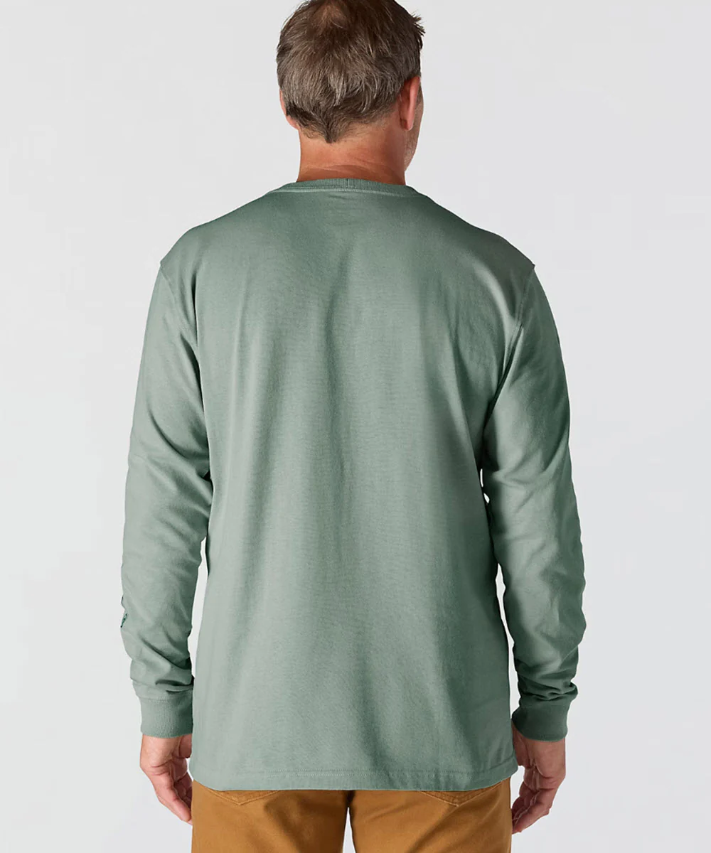 Carhartt Signature Sleeve Logo Long-Sleeve T-Shirt - Green Slate - Image 2