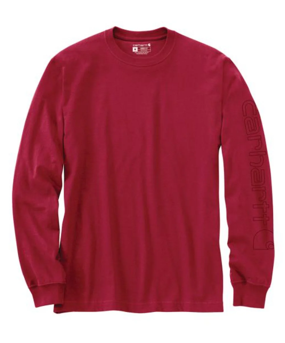 Carhartt Signature Sleeve Logo Long-Sleeve T-Shirt - Industry Red