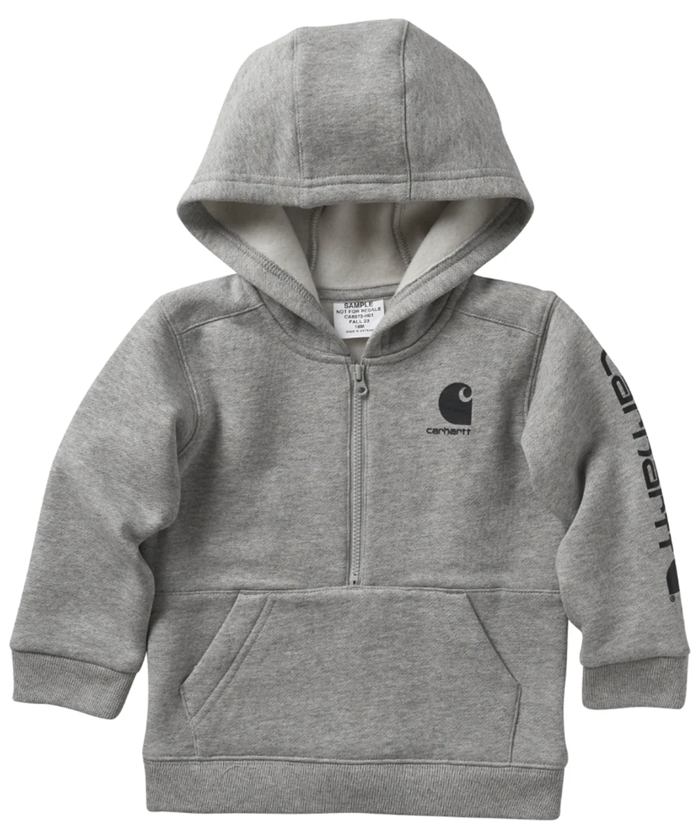 Carhartt Toddler Half-Zip Hoodie - Heather Grey