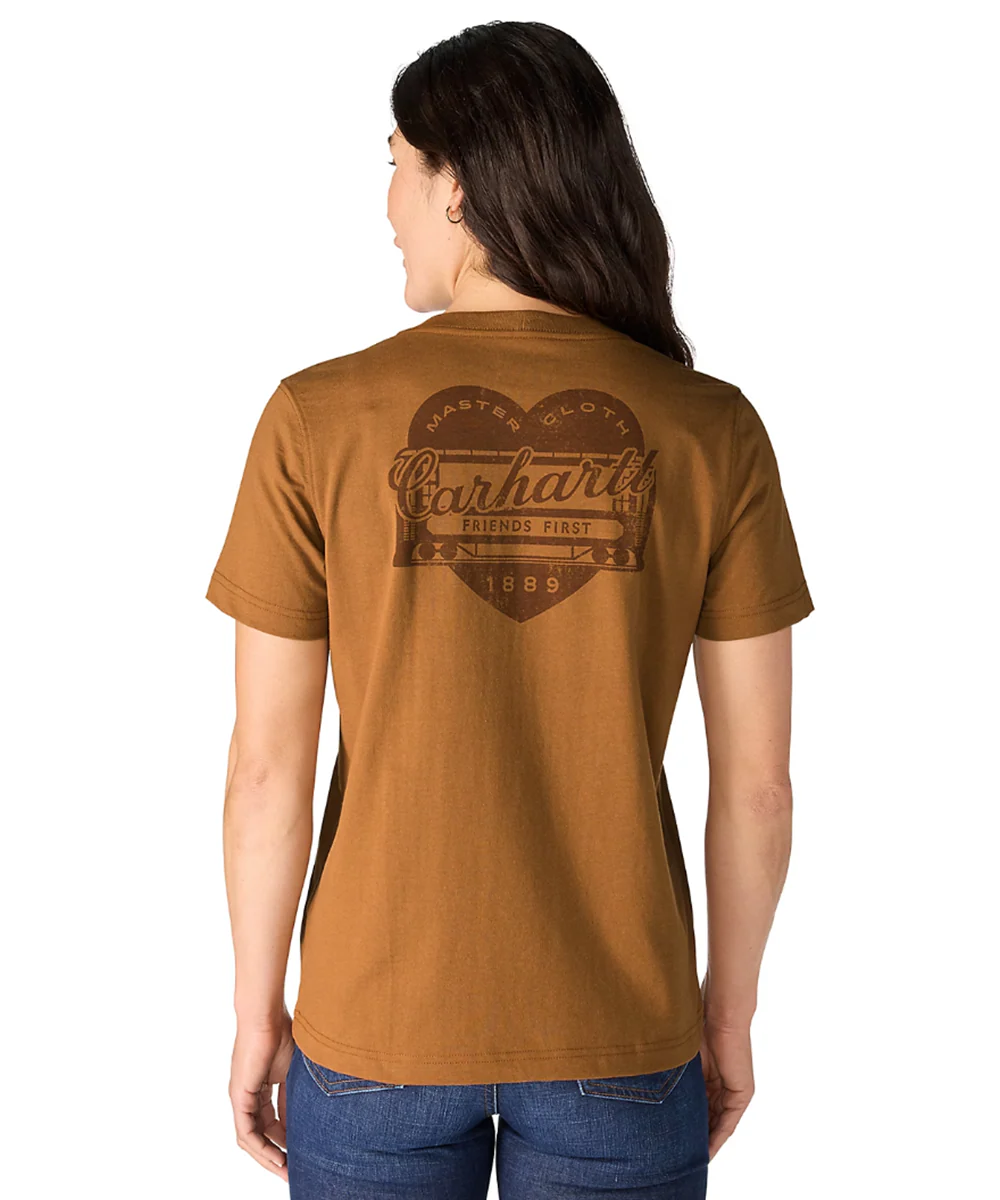 Carhartt Women's Irvine Heritage Heart T-shirt - Carhartt Brown