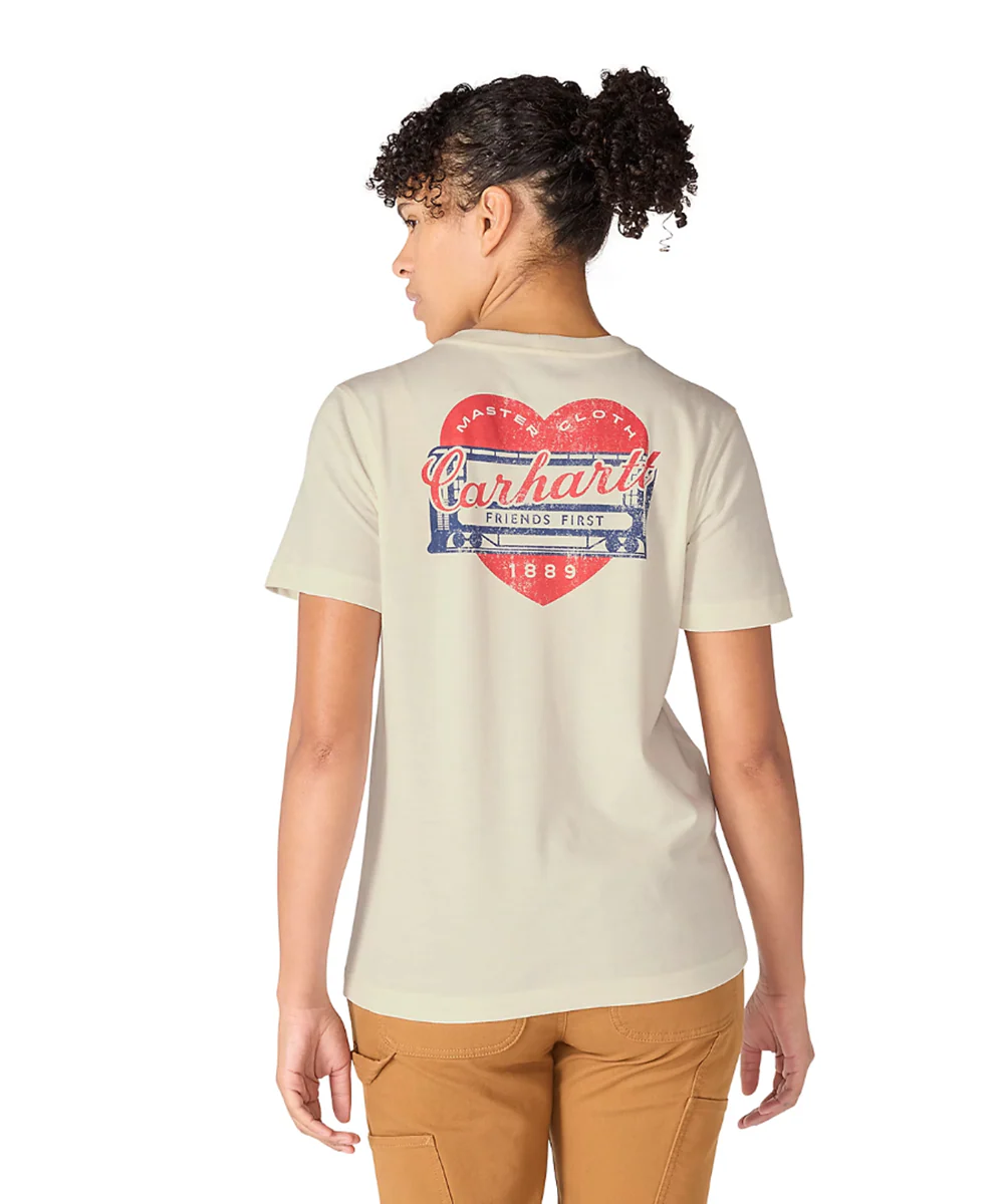 Carhartt Women's Irvine Heritage Heart T-shirt - Eggshell