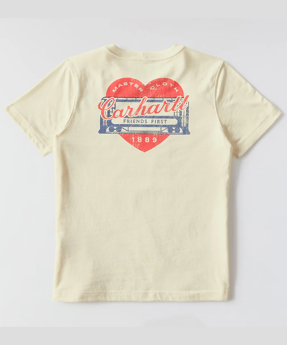 Carhartt Women's Irvine Heritage Heart T-shirt - Eggshell - Image 2
