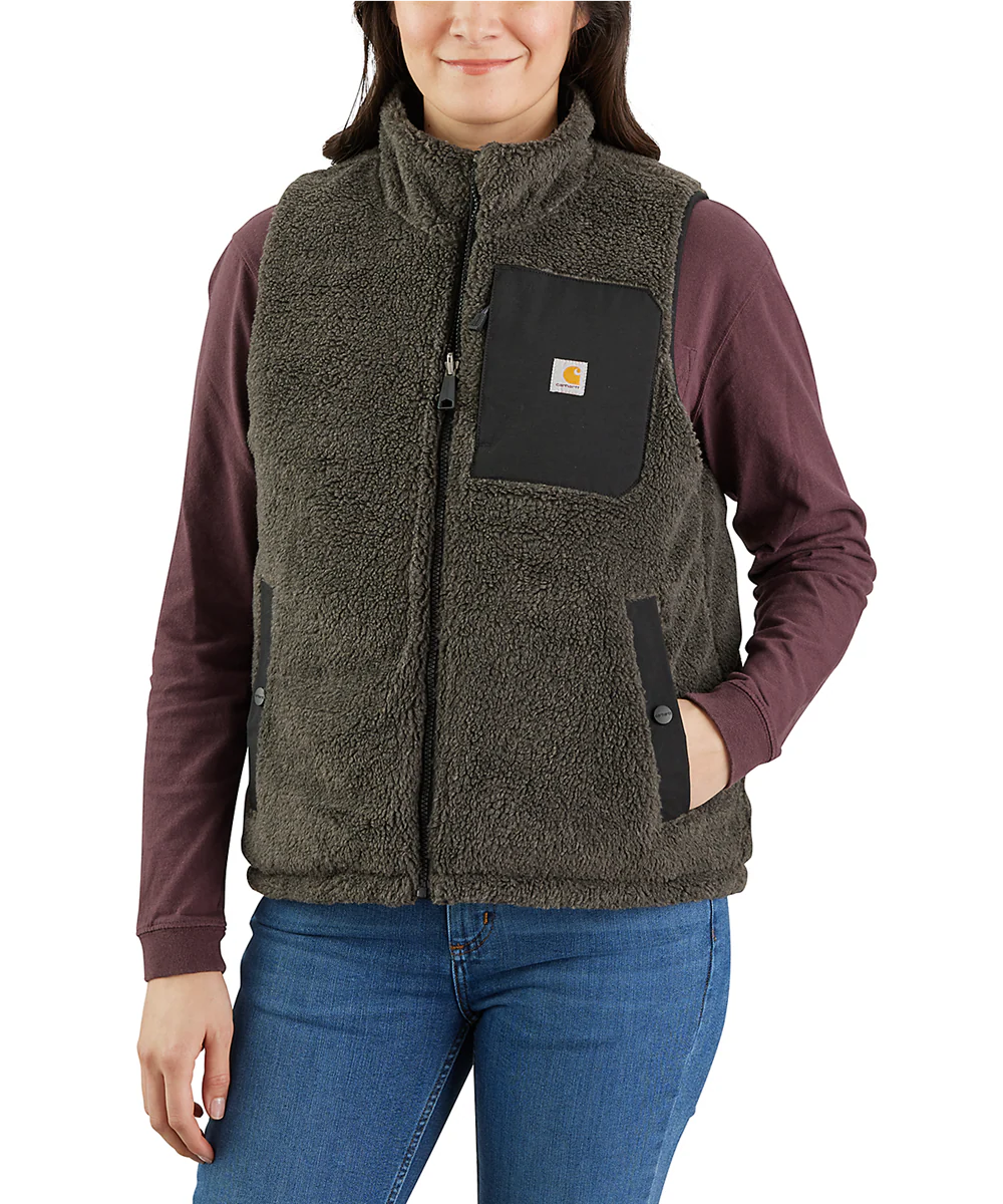 Carhartt Women's Sherpa Quilted Vest - Black - Image 2