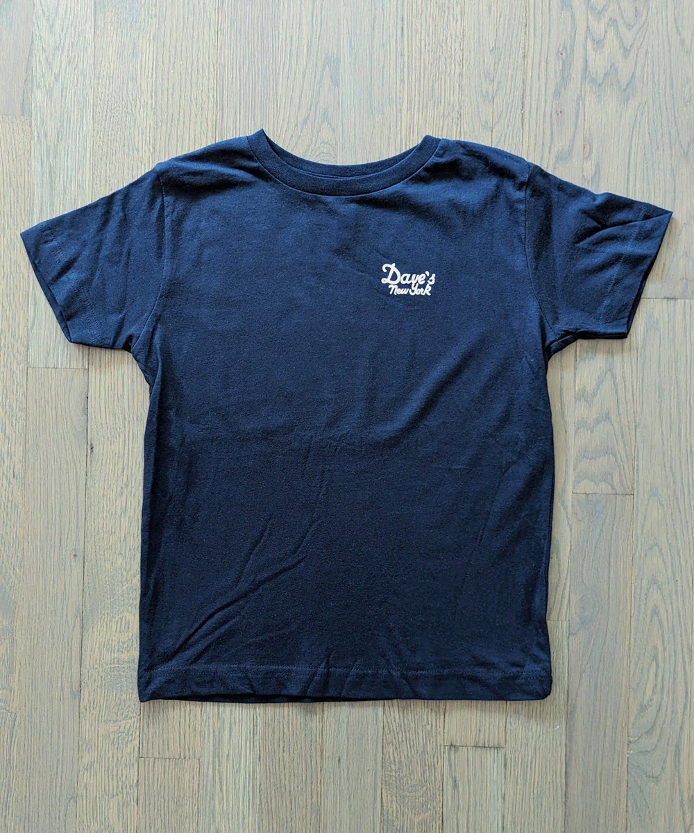Dave's New York Kids Vintage Logo Short Sleeve T-Shirt - Navy
