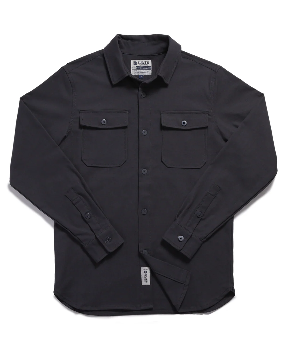 Dave's New York Everyday Canvas Long Sleeve Shirt - Grey