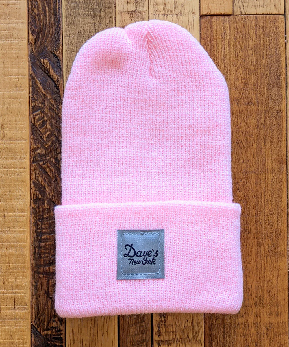 Dave's New York Toddler Vintage Logo Beanie - Pink