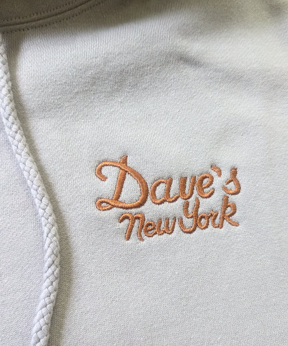 Dave's New York Vintage Logo Hooded Sweatshirt - Cement - Image 2