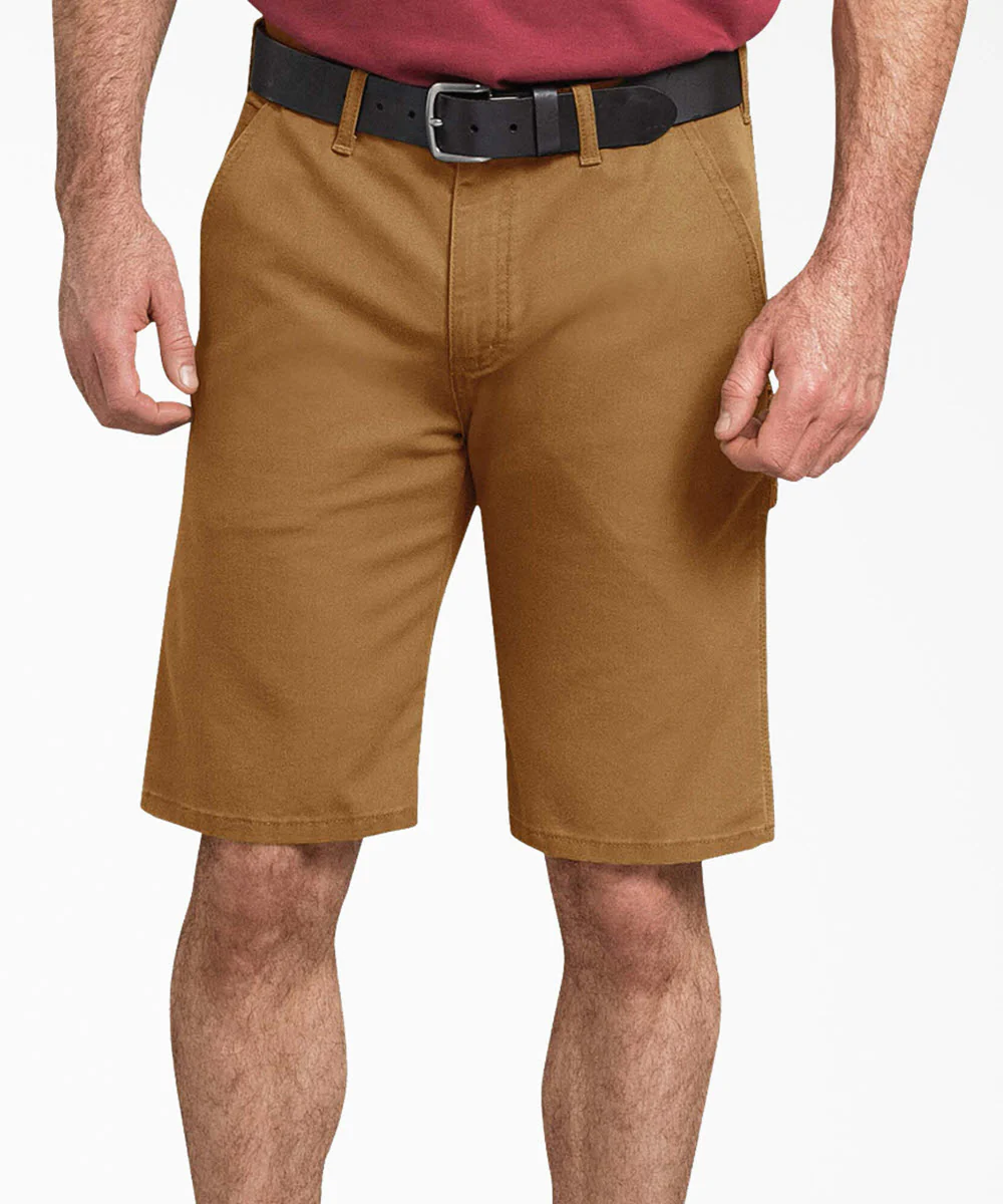 Dickies Men's Tough Max Duck Carpenter Shorts - Stonewashed Brown Duck