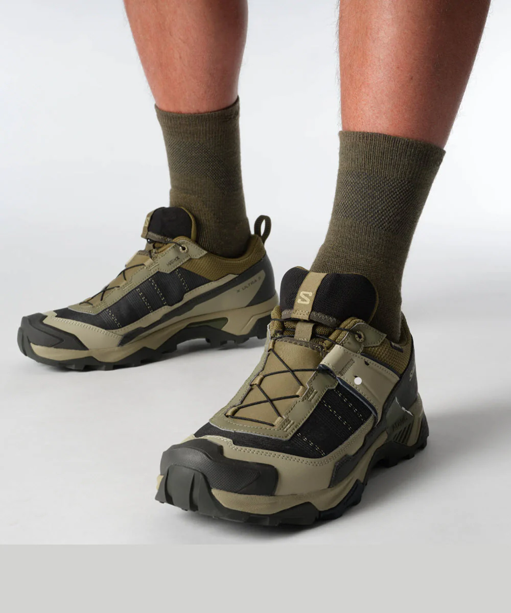Salomon Men's X Ultra 5 Gore-tex Sneakers - Martini Olive/Gray Green/Blue Night - Image 2