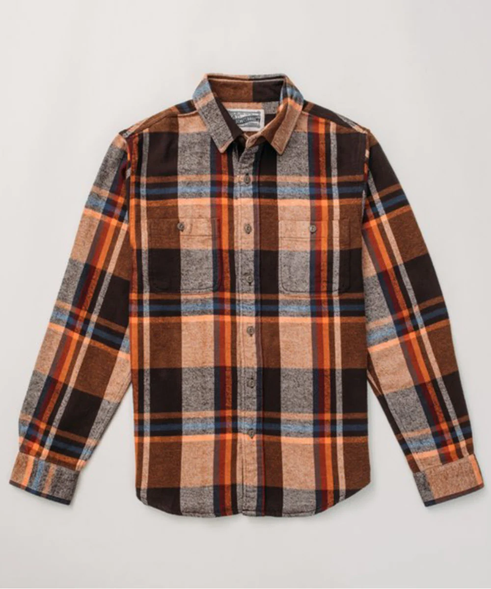 Schott NYC Heavy Flannel Plaid Shirt - Sedona